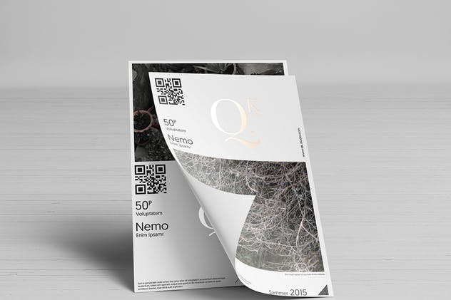 简约A4/A5尺寸海报传单样机V3 A4/A5 Poster-Flyer Mockups V3插图(7)