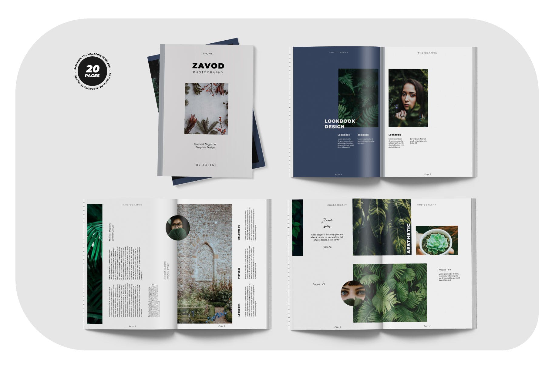 现代风格创意品牌产品素材库精选杂志设计模板 Magazine Business Agency DCLXVI Template – LS插图(2)