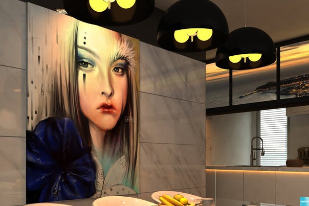 室内墙壁艺术海报框架样机Vol.1 Interior With Poster Frames Mockup Vol.1插图(13)