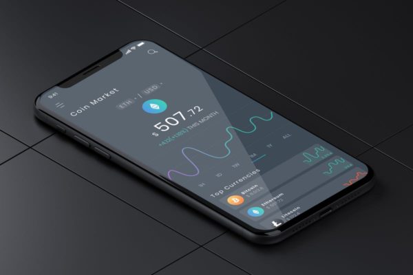 加密货币电子货币交易市场APP应用界面模板 Coin Market Mobile Ui – B