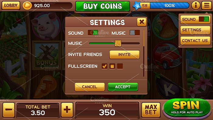 幸运的农场老虎机游戏UI套件插图(13)