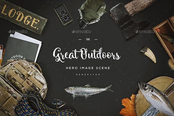 高品质的户外探险场景生成器下载 1.25 GB[psd]