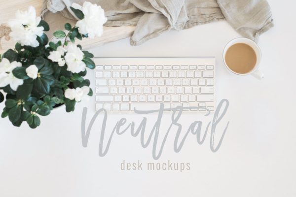 桌面办公场景样机模板 Desk Scene Mockups | Three Images