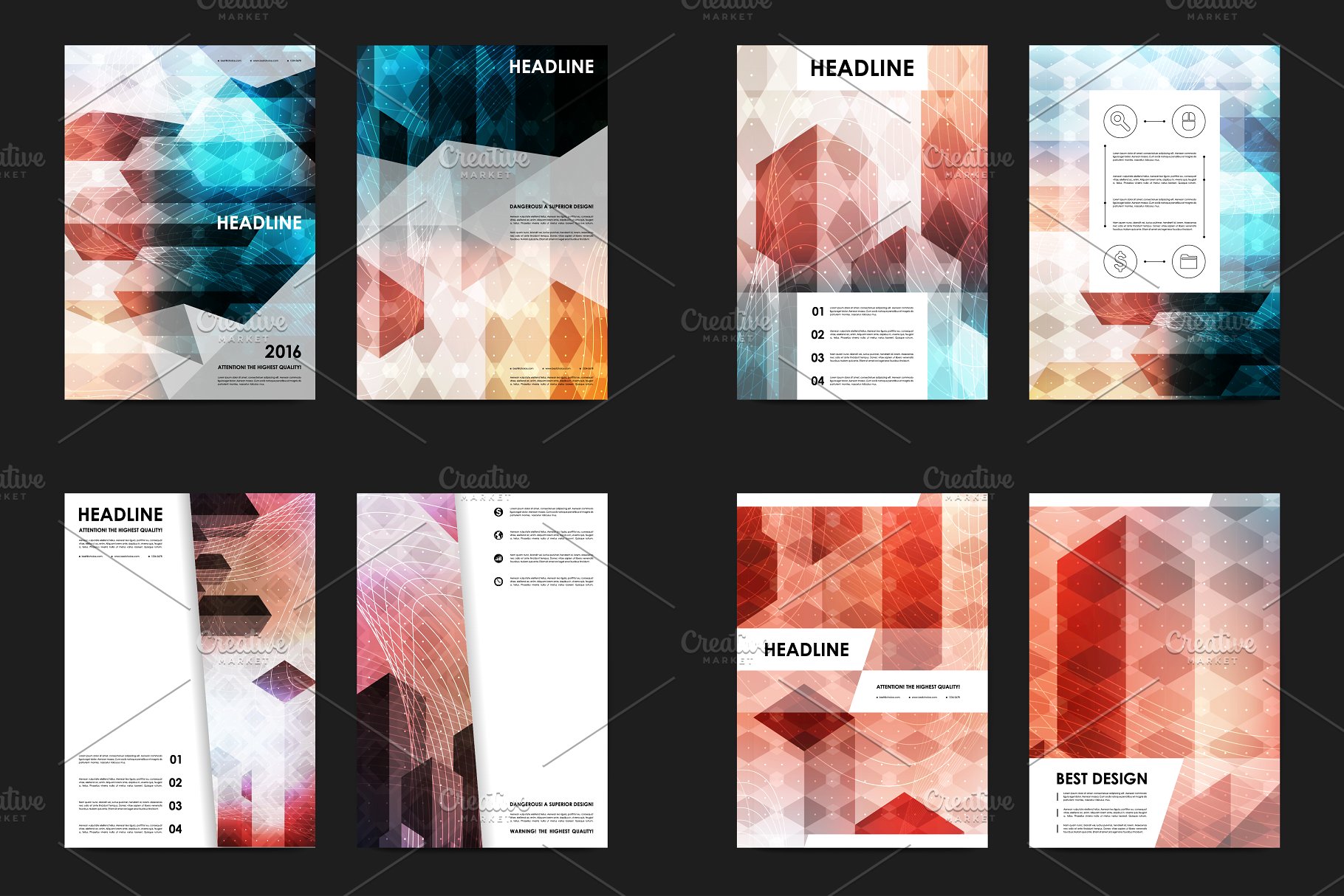 50+商业企业介绍宣传传单模板 50+ Business Flyers Bundle插图(4)