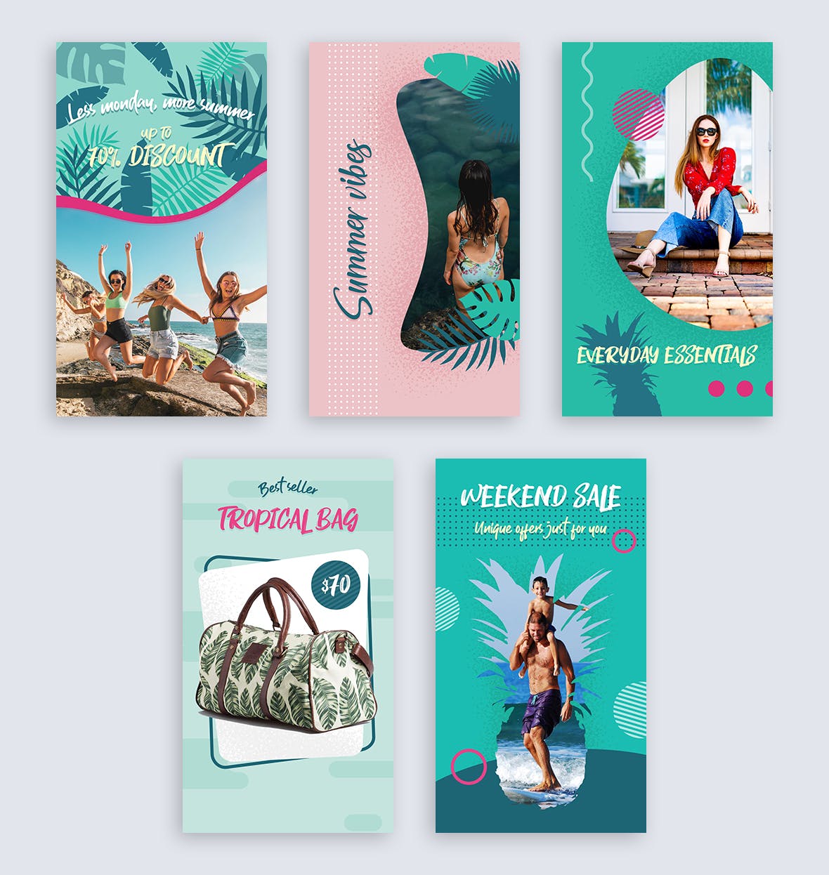 时尚清新简约的Instagram社交媒体banner海报设计模板插图(1)