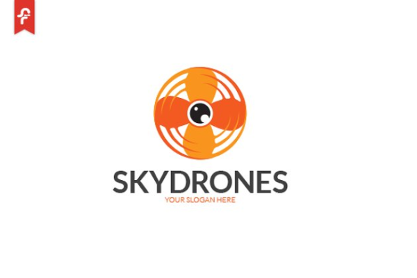 无人机图形Logo模板 Sky Drone Logo