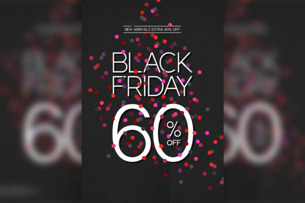 黑五/双11折扣促销活动宣传广告海报模板