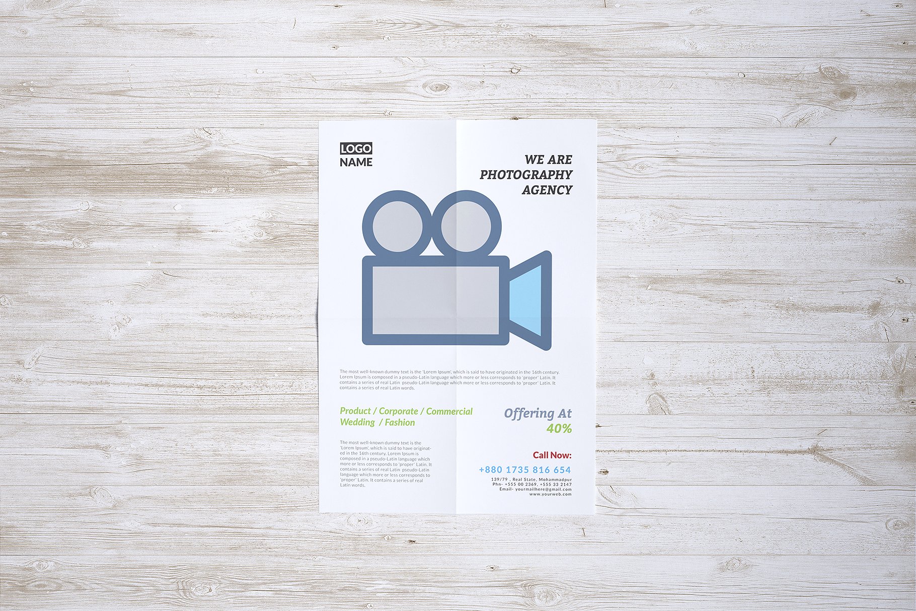 信笺,传单,海报样机模板合集 Letterhead, Flyer, Poster mockup v.1插图(9)