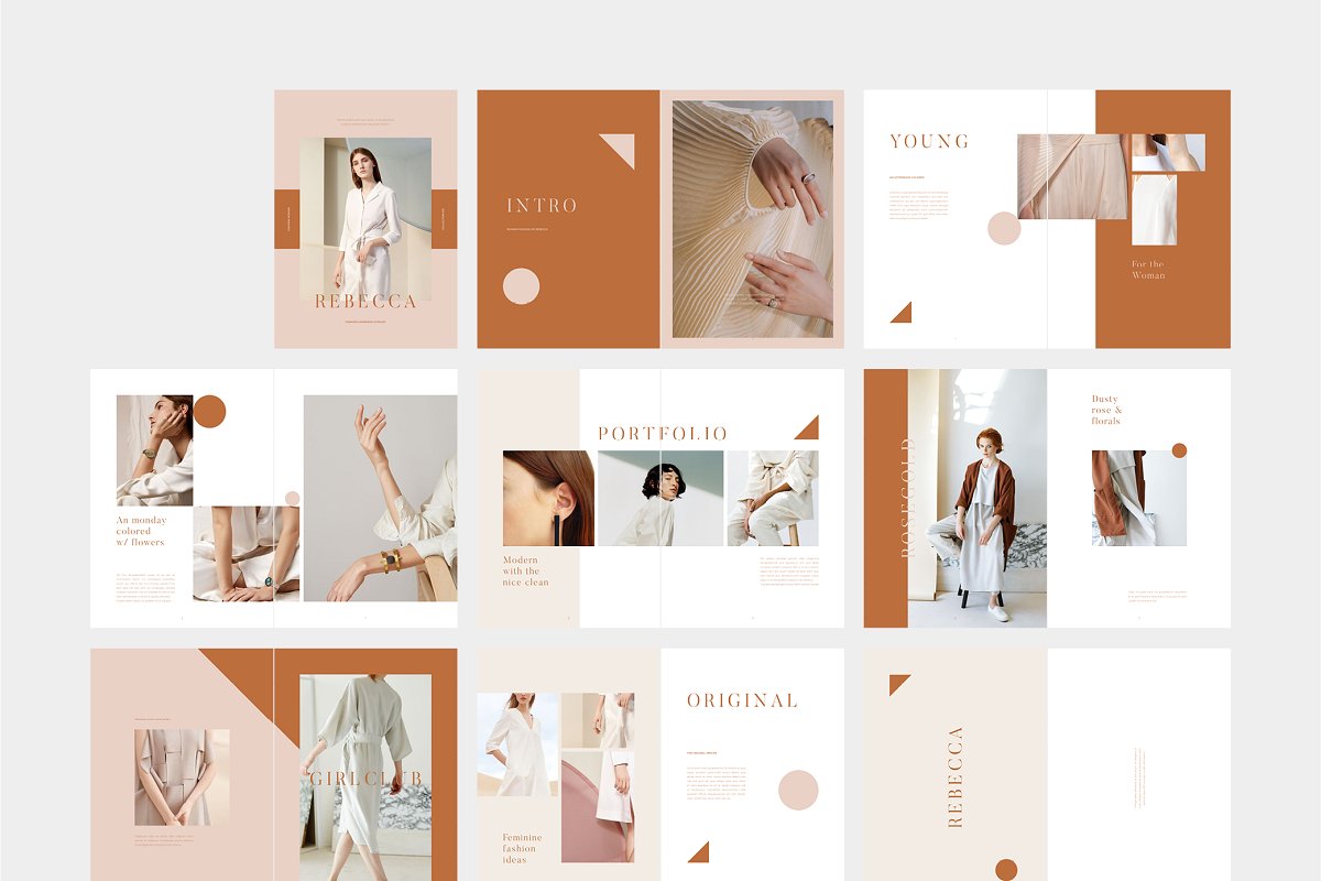 REBECCA时装产品画册设计模板插图(6)