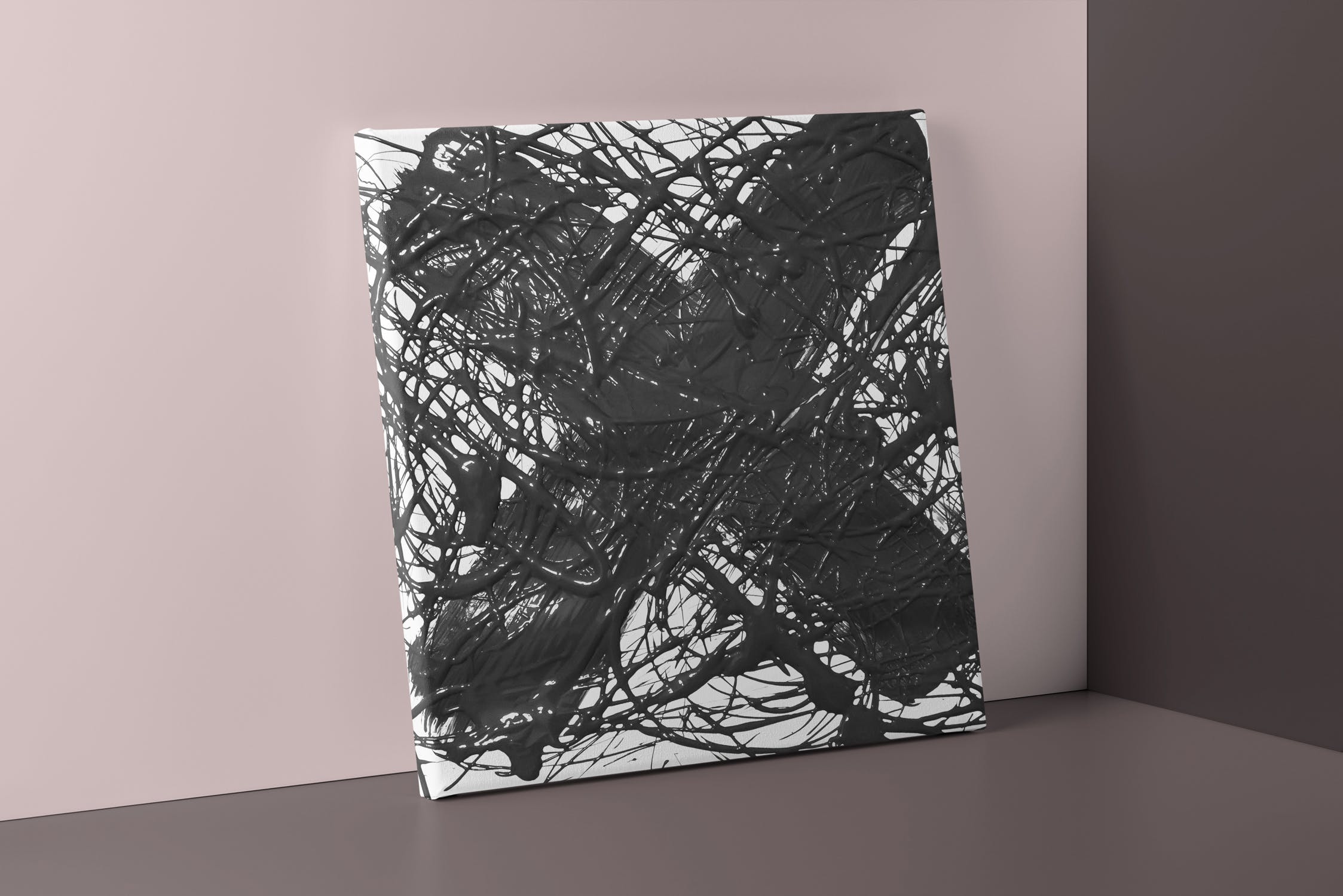 艺术创作展览画布样机v3 Canvas Mock-up 3插图(4)