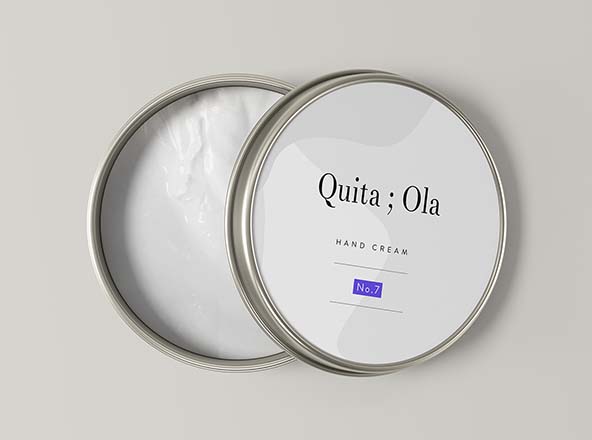 圆形护手霜盒产品外观设计素材库精选 Hand Cream Jar Mockup