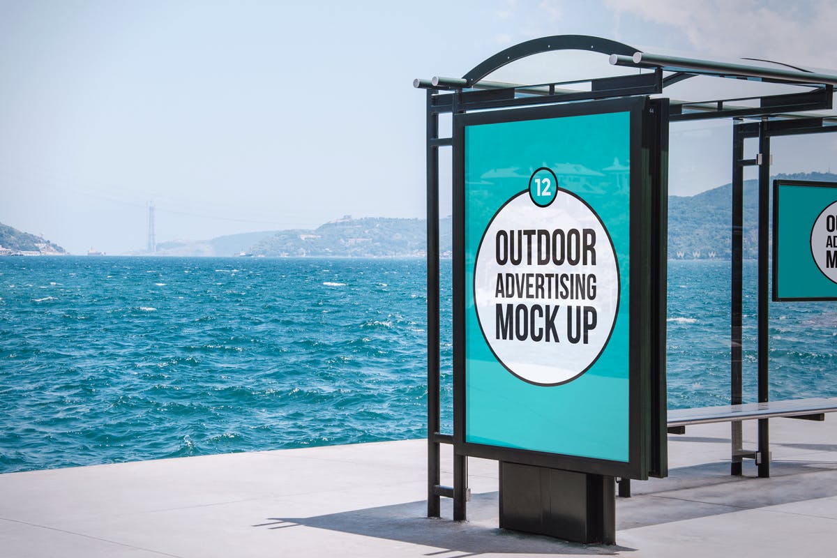 户外广告牌样机模板 Outdoor Advertising Mock Up插图