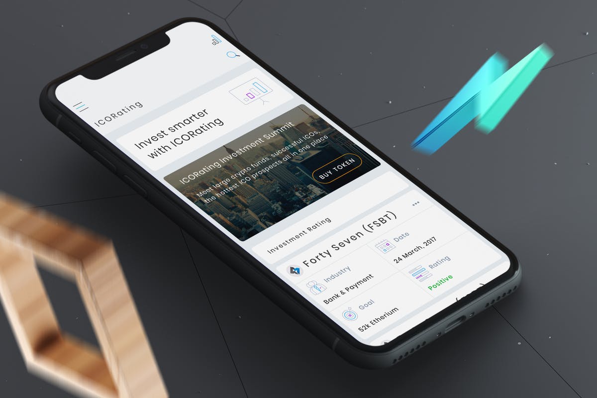 ICO评级区块链主题APP应用界面模板 ICO Rating Crypto Mobile Ui – B插图