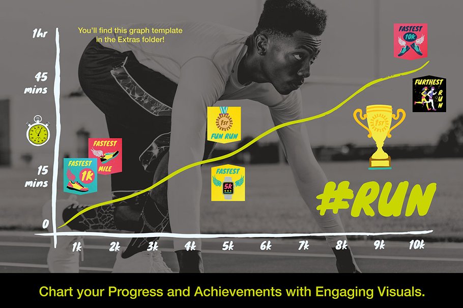 奔跑吧!兄弟:运动图形和标志素材 Running Graphics and Logos Pack插图(6)