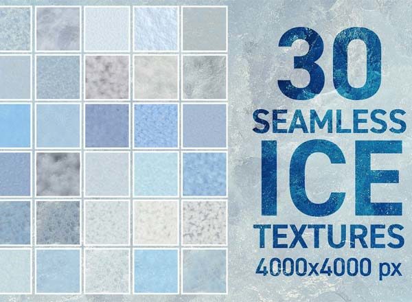 30个高分辨率无缝冰纹理素材