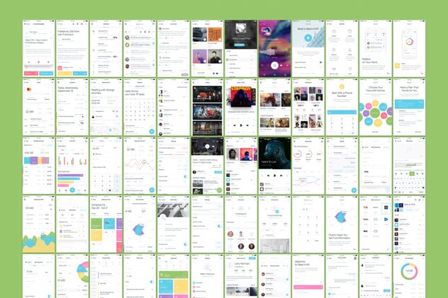 数据信息统计分析类应用设计UI套件 Sked Mobile UI Kit插图(4)