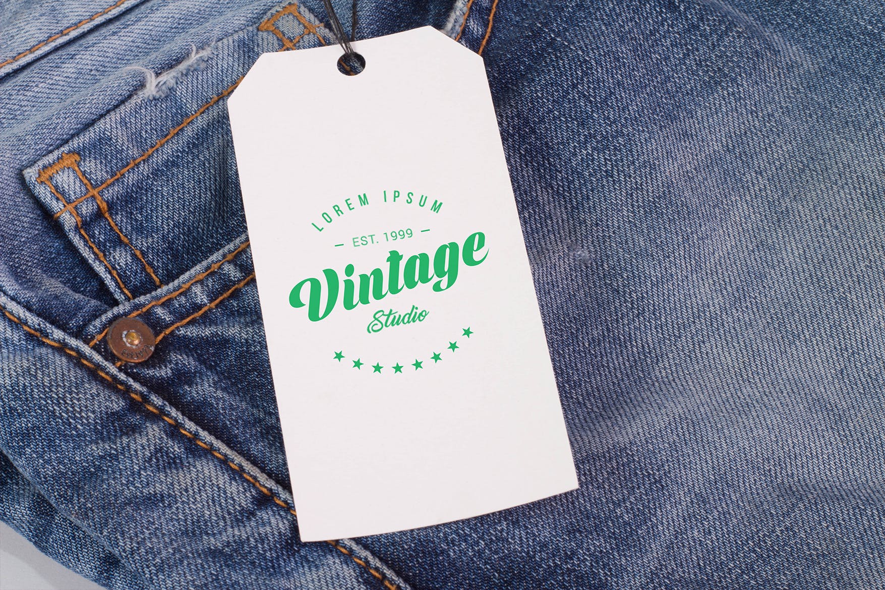 服装标签吊牌设计样机模板 Apparel Label Tag Mock Up插图(2)