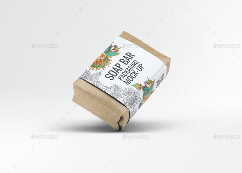 香皂肥皂包装贴纸展示样机 Soap Bar Paper Sleeve Mock-Up插图(9)