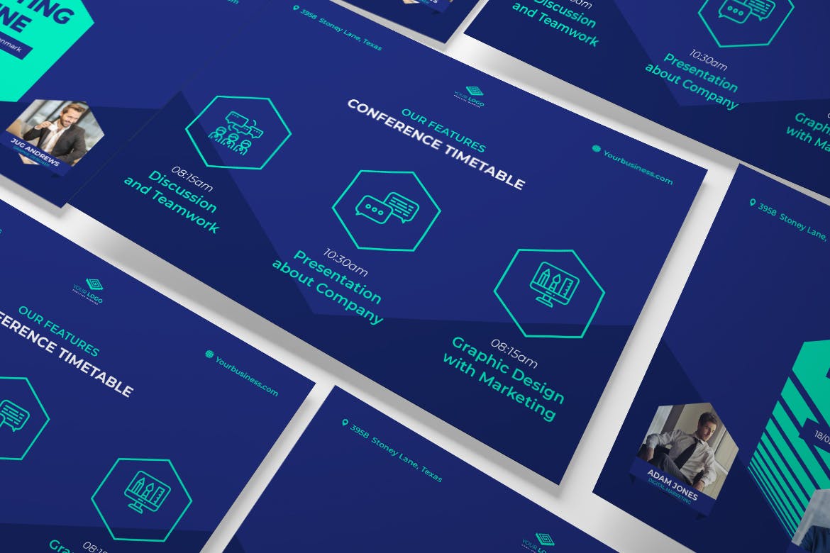 活动/会议/讲座主题A5尺寸宣传单模板 Event Conference A5 Business Flyer插图(1)