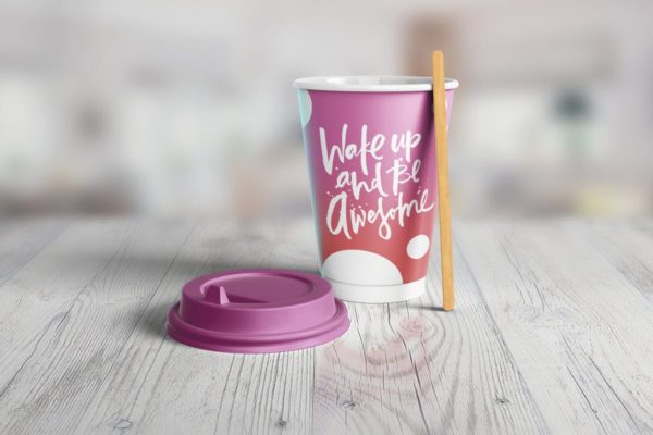 咖啡饮料纸杯样机模板 Paper Cup Mockup