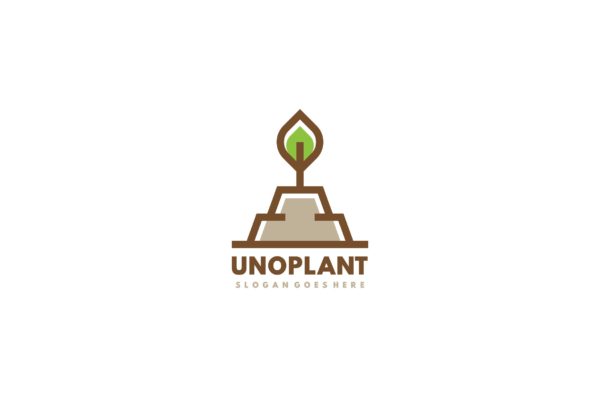 简约植物图形标志Logo设计素材库精选模板 Plant Logo