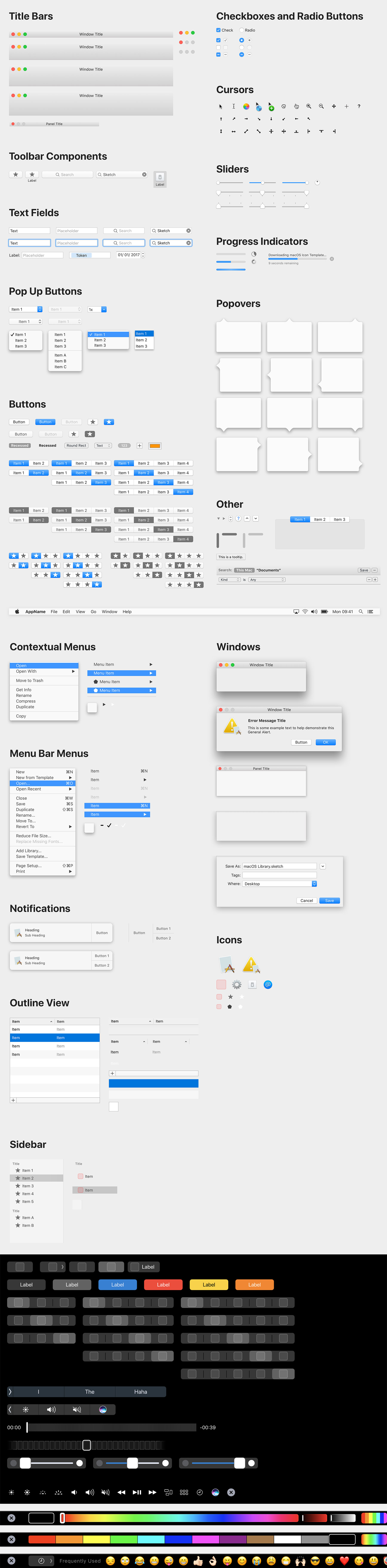 macOS 界面设计库