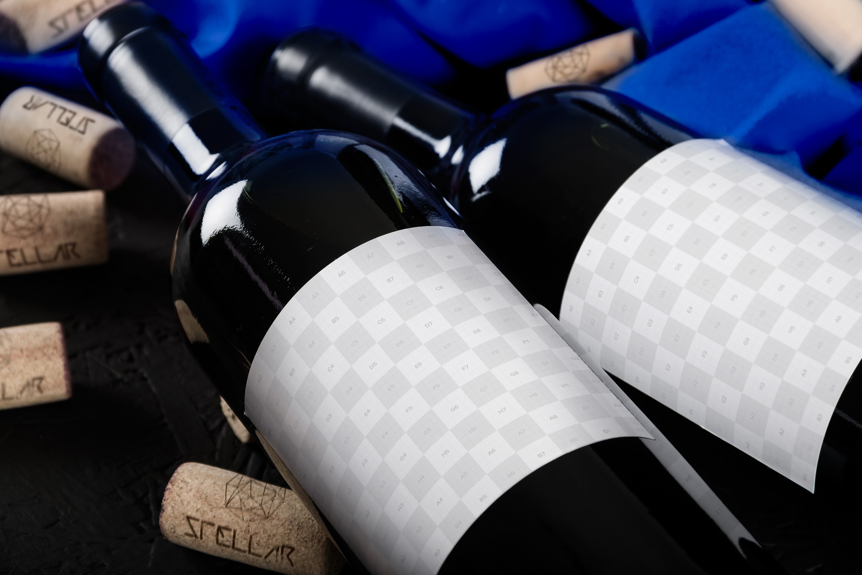 葡萄酒瓶外观标签设计样机01 Wine Bottle Mockup 01插图(1)