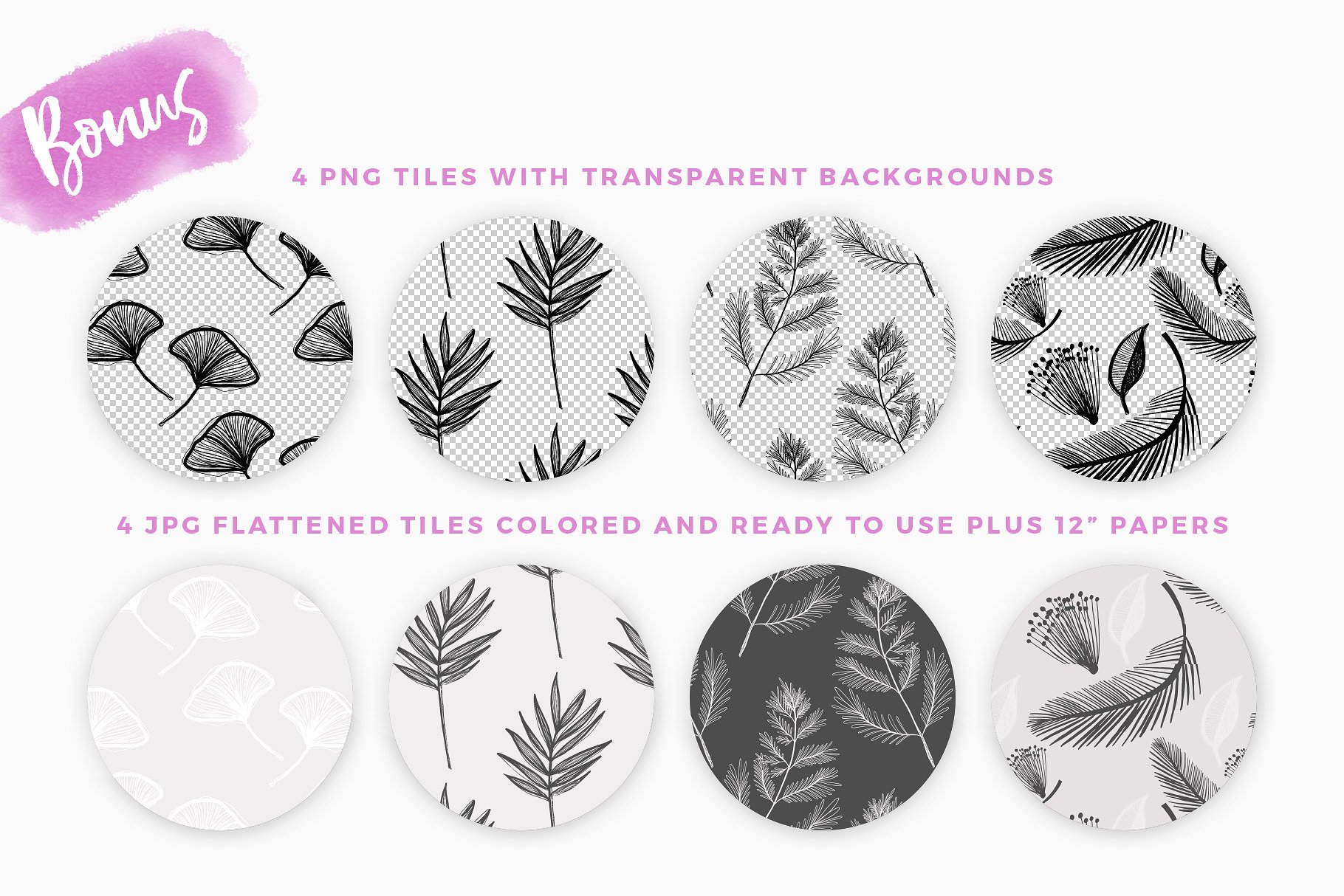 手绘有机植物矢量插图集 Botanical Garden Vector Graphics插图(13)