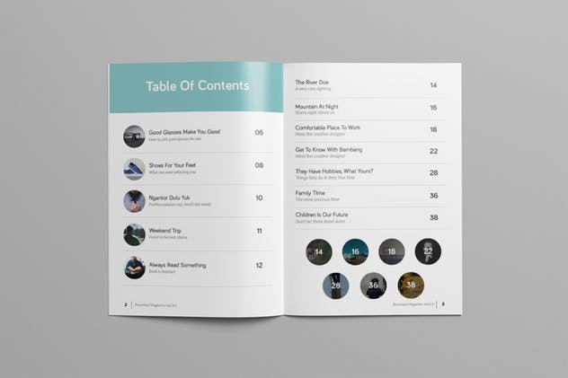 多用途杂志/画册/企业内宣INDD设计模板 Rounded Magazine插图(1)