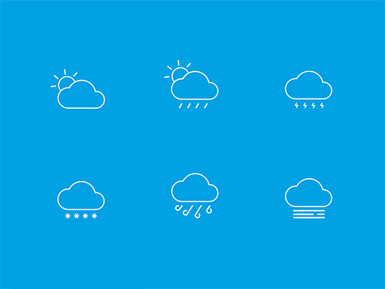 Line Weather Icons素材之家精选sketch素材