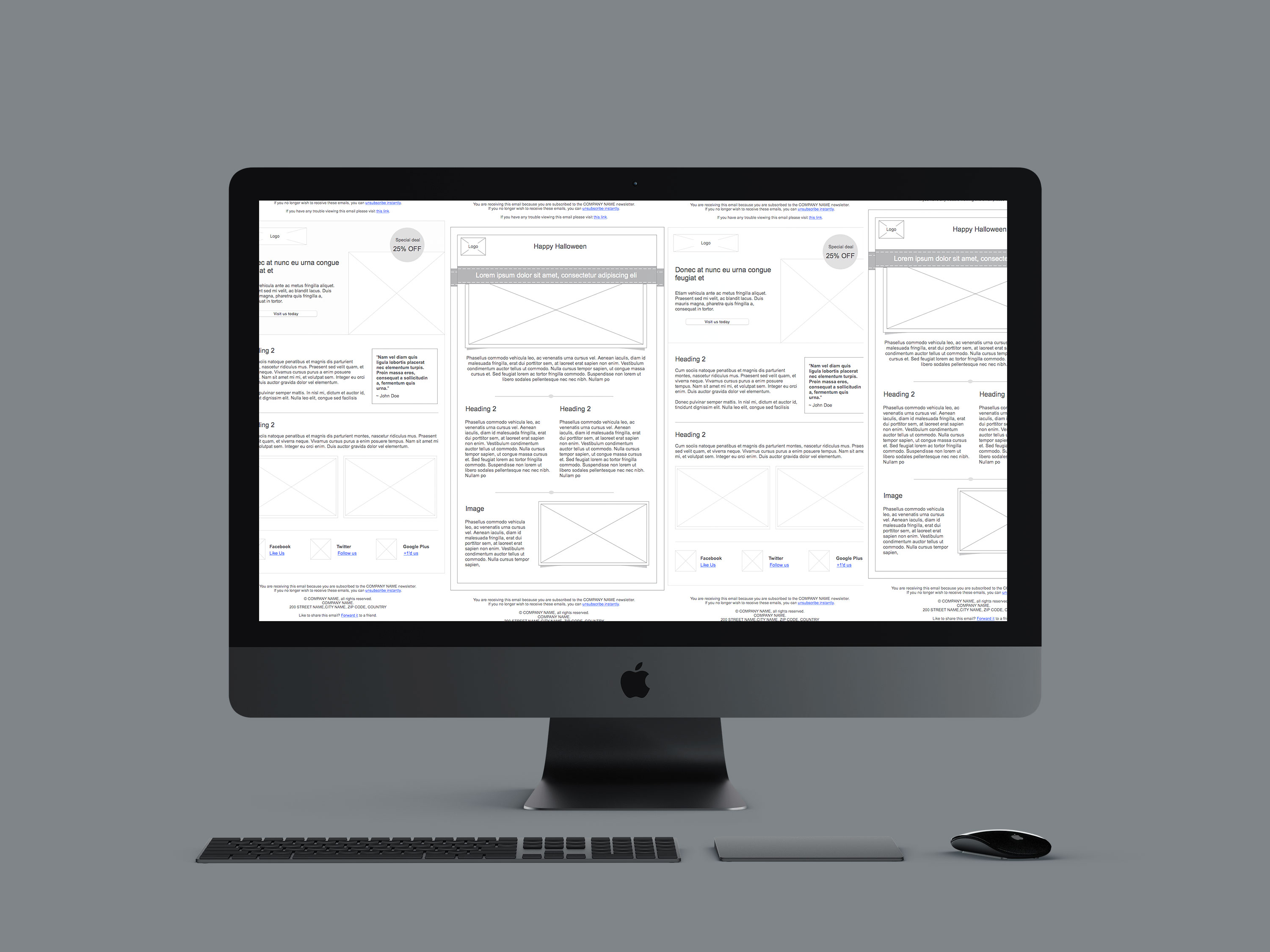 Totalwireframe 原型素材系列之 Email Templates Library [for Axure]插图