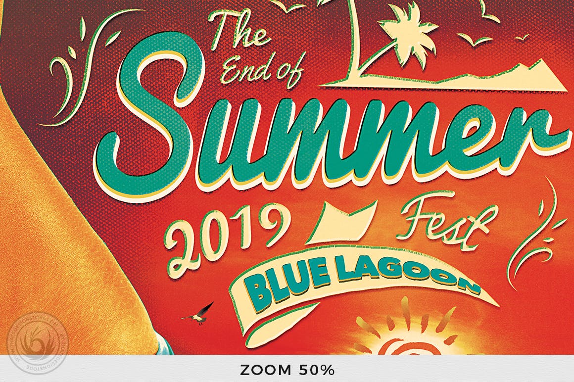 夏日女性内衣比基尼促销海报设计模板v4 Summer Fest Flyer Template V4插图(6)