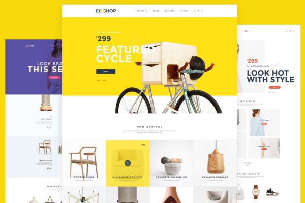 多用途电子商务网站PSD模板 ECOSHOP – Multipurpose eCommerce PSD Template