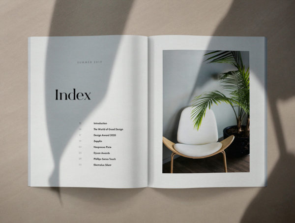 素材库下午茶：A4和美国信纸规格杂志效果图样机素材库精选模板