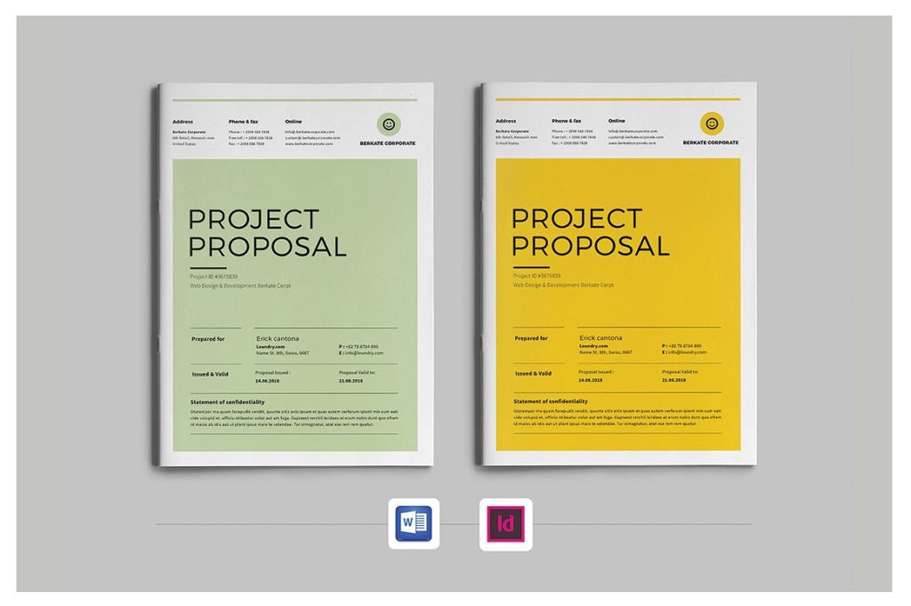 一款浅色系创意简洁画册下载[DOC, INDD]插图