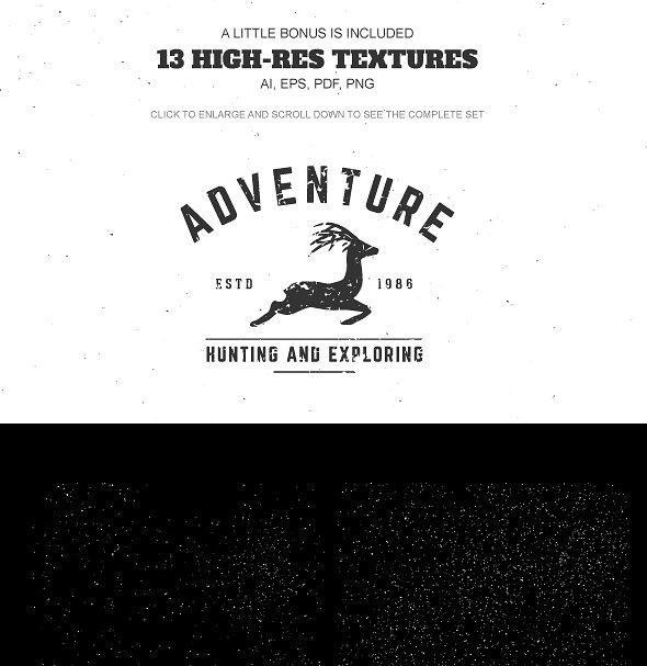 山脉户外复古Logo设计套装 Mountain Outdoor Vintage Logo Kit插图(3)