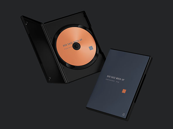 DVD光碟盒封面设计样机模板 DVD Case Mockup