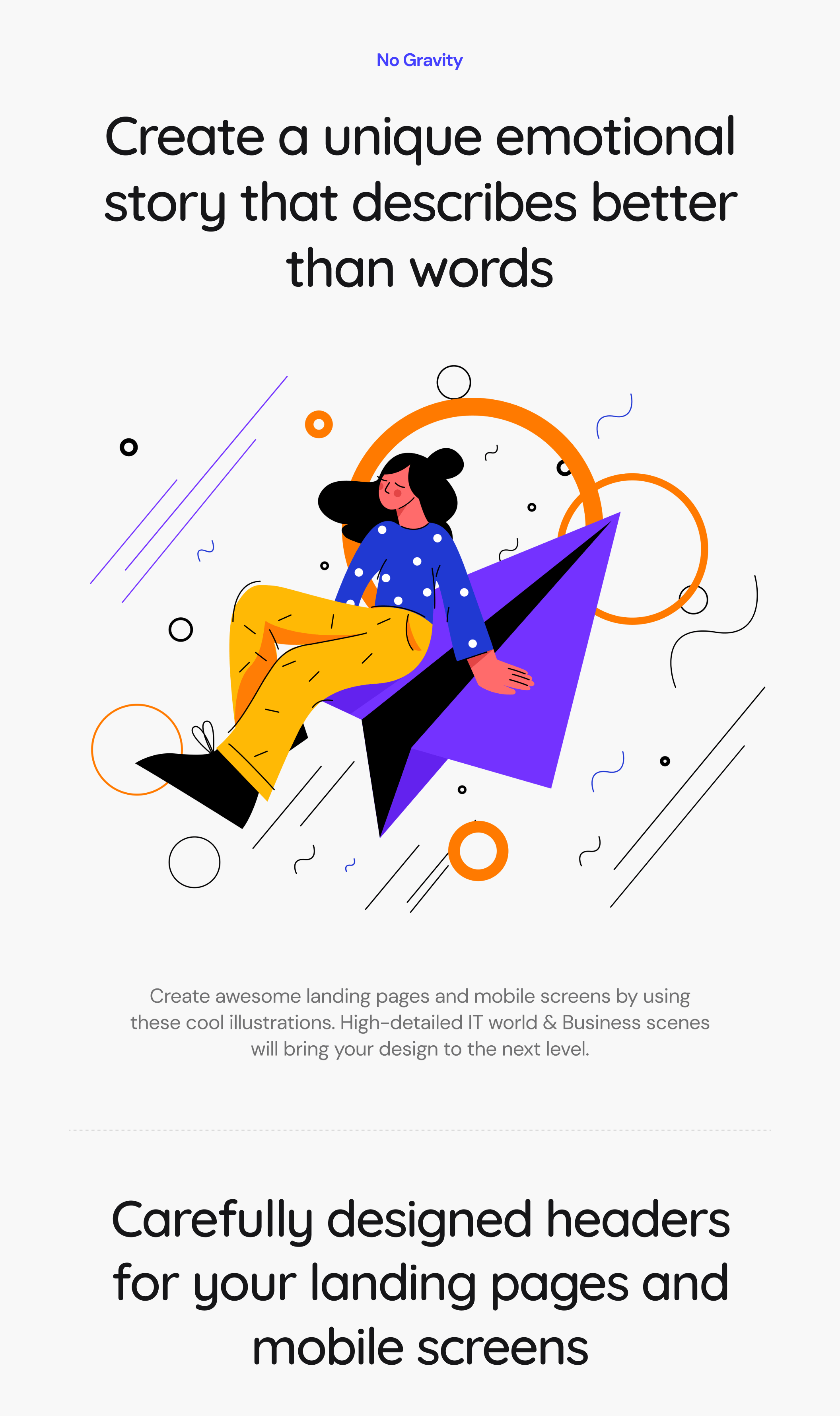 素材库下午茶:多彩的人物元素矢量网站设计插画合集插图