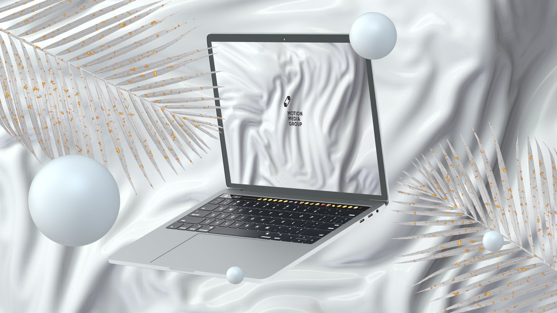 优雅时尚风格3D立体风格笔记本电脑屏幕预览素材库精选样机 10 Light Laptop Mockups插图(2)