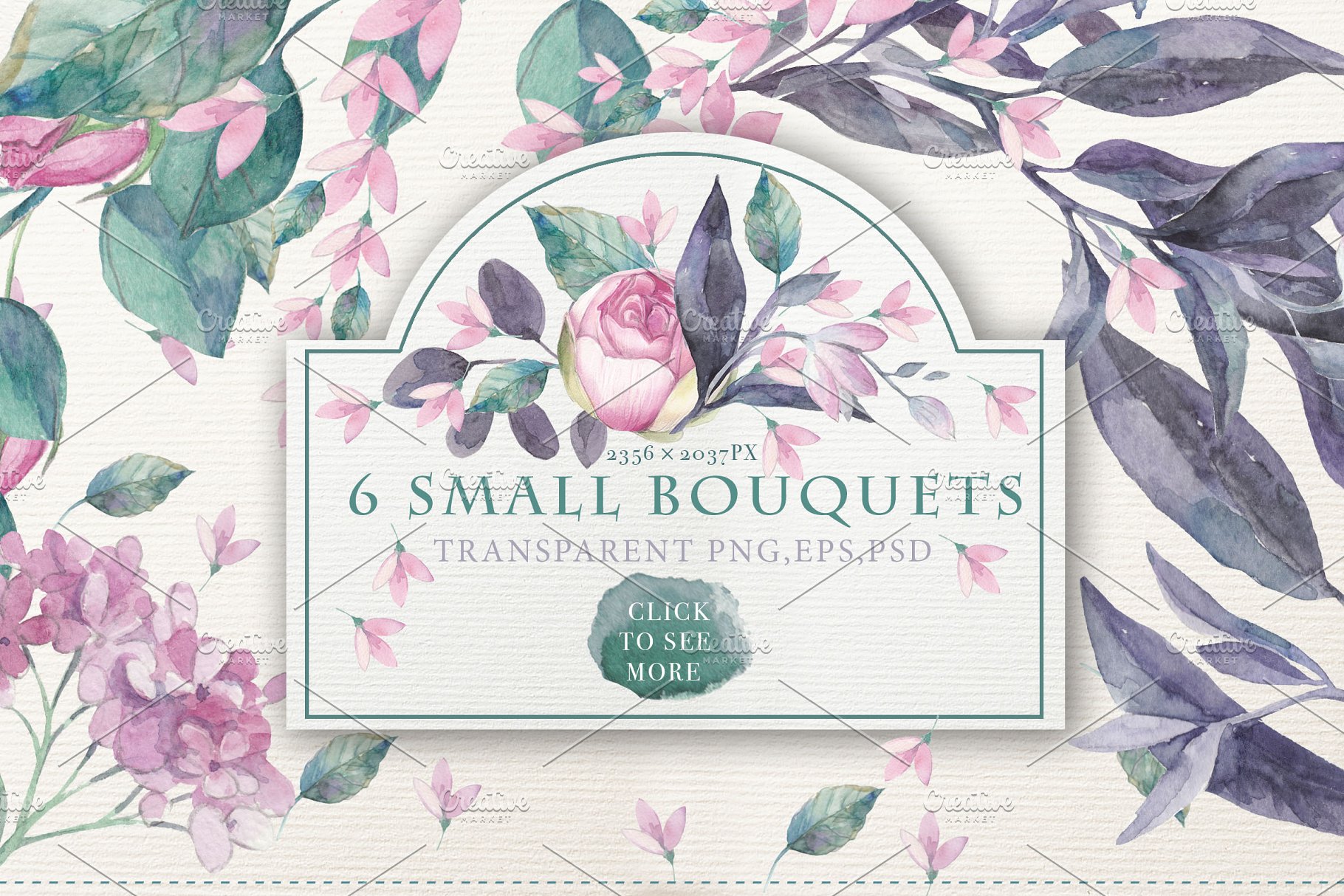 极力推荐：花园与玫瑰水彩设计元素包 The "GARDEN ROSES" set vol.3  [1.84GB]插图