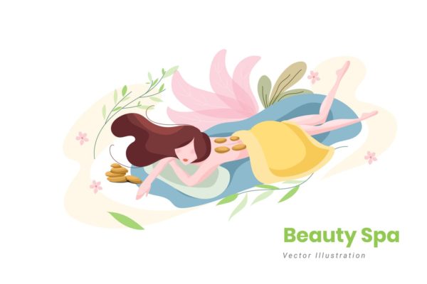 美容SPA主题矢量插画素材库精选设计素材v9 Beauty Spa Vector Illustration