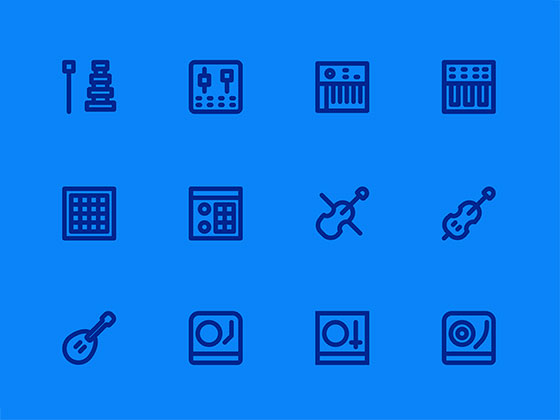 70 枚音乐元素图标素材之家精选sketch素材