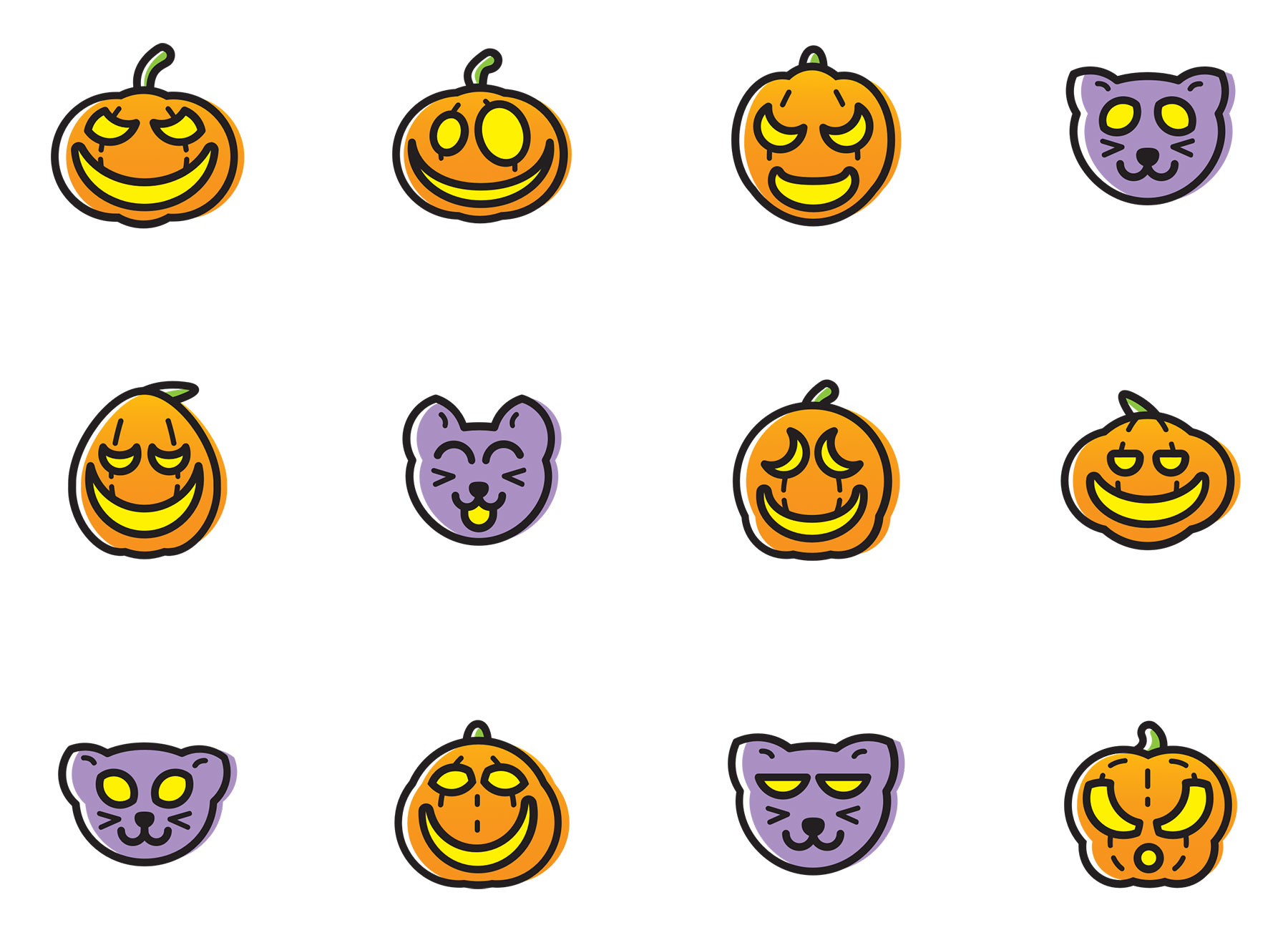 Halloween Pumpkin and Cat