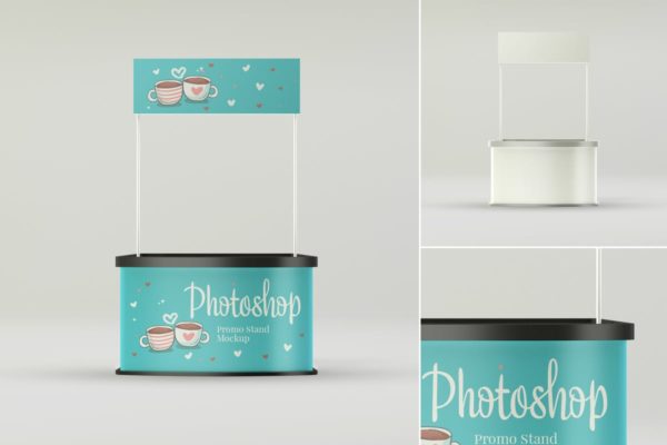 广告活动/食品摊位设计样机模板 Promo Stand Mockup