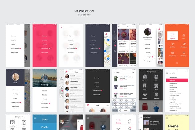 200+界面模板多用途 APP UI 套件 PORTAL UI PACK @1x FOR SKETCH APP插图(12)