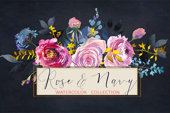 水彩玫瑰牡丹剪贴画 Watercolor Roses Peonies Clipart插图(5)