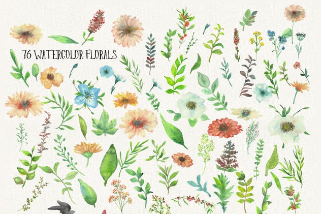 春季设计素材大合集[字体包/水彩插画素材] Spring Celebration插图(5)