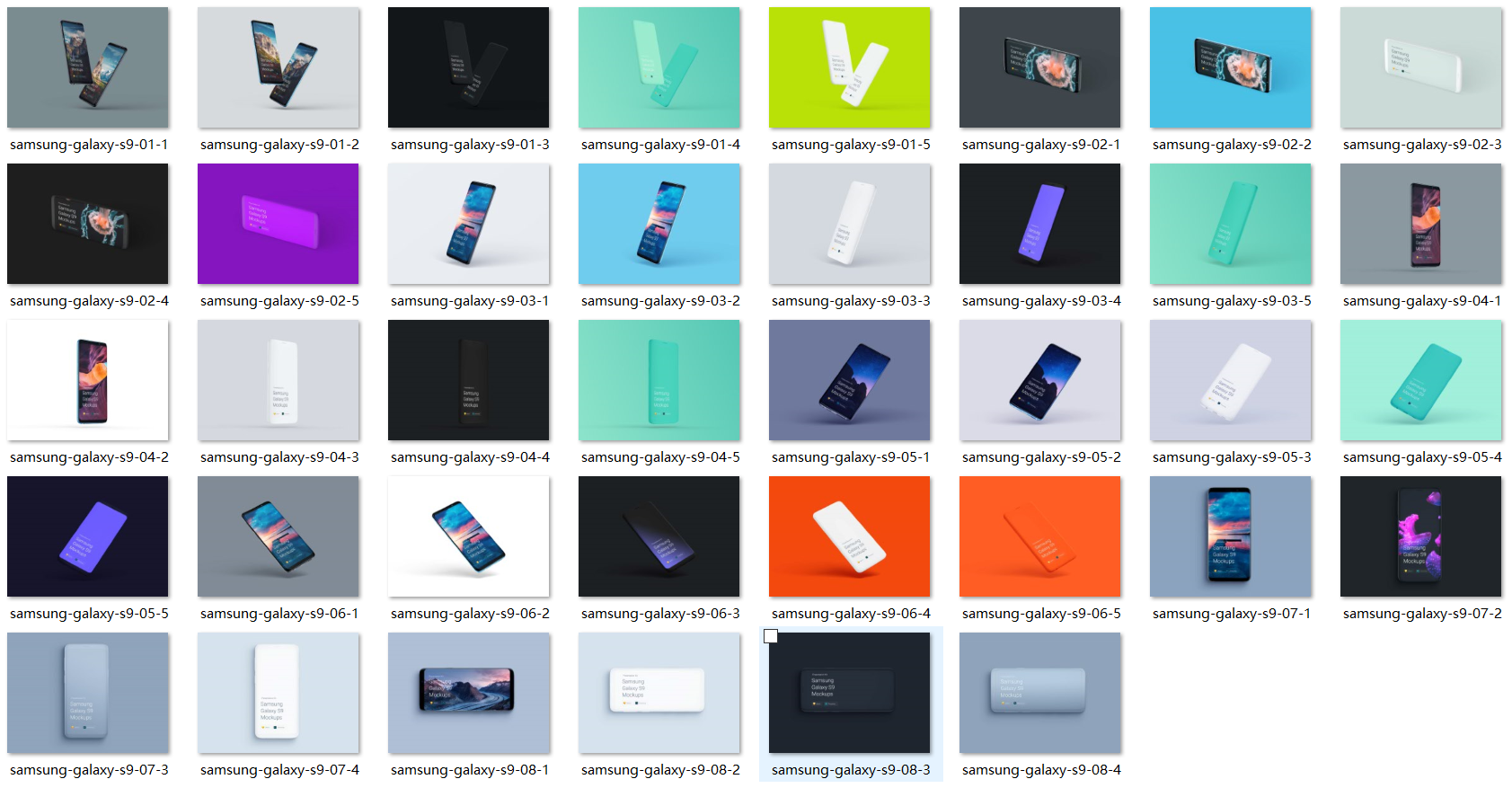 超级主流桌面&移动设备样机系列：Samsung Galaxy S9  三星智能手机样机 [兼容PS,Sketch;共2.11GB]插图(8)