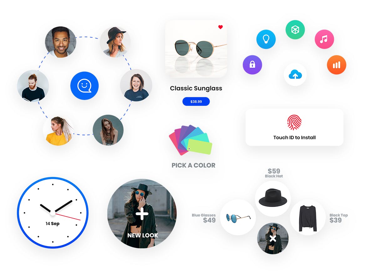 100个APP＆Web原型UI界面设计元素下载 Web Elements插图(5)