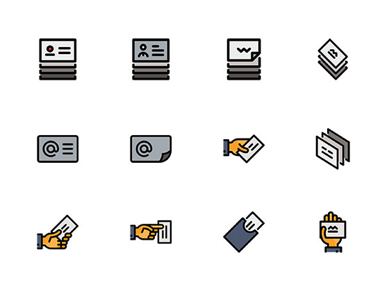 40 枚名片元素图标素材之家精选sketch素材